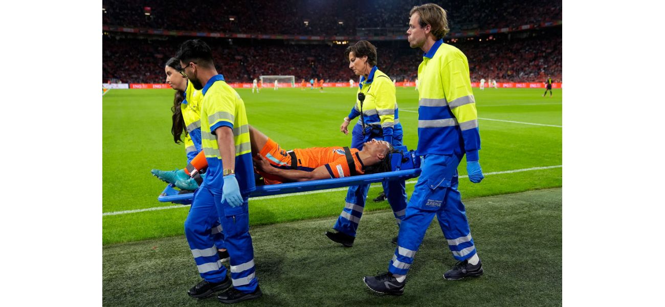 Injured Manchester City player taken off on stretcher during match against Netherlands and Germany.