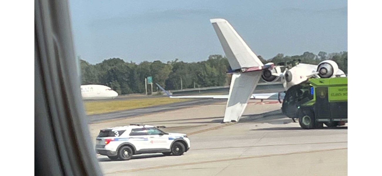 Two planes crash on runway at crowded US airport.