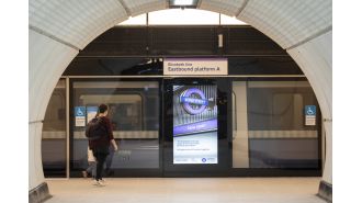 Elizabeth Line now running again after being halted during busy commute time.