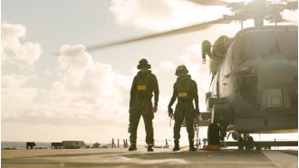 An Australian warship has joined the battle against a country's illegal smuggling operations.