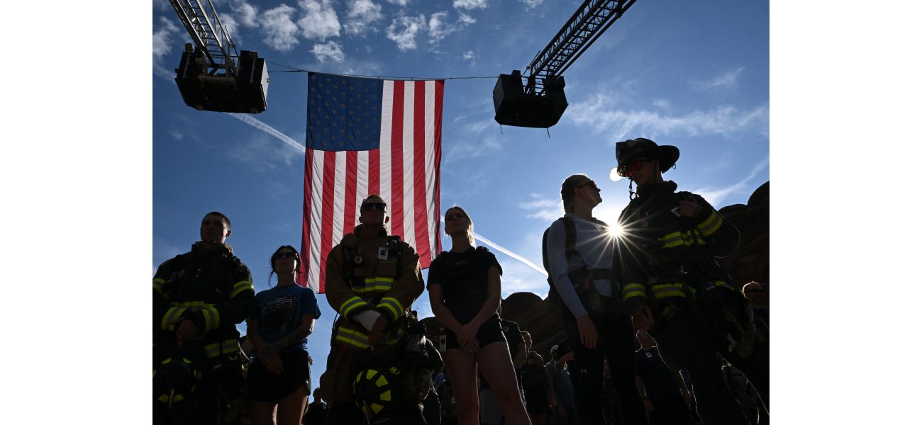 Pictures from the 2024 event honoring 9/11 victims with a stair climb at Red Rocks in Colorado.