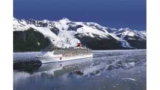A cruise ship crashes into an iceberg near Alaska.