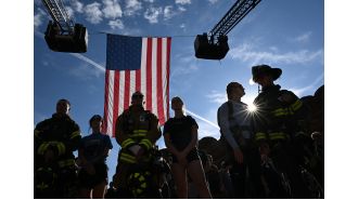Pictures from the 2024 event honoring 9/11 victims with a stair climb at Red Rocks in Colorado.