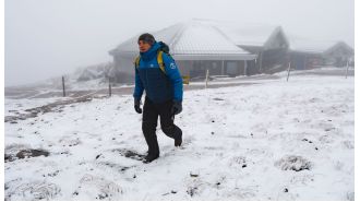 Britain is preparing for a cold spell as the first snow of fall arrives.