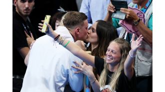 Get a glimpse into the fast-moving love story of Adam Peaty and Holly Ramsay as they announce their engagement.