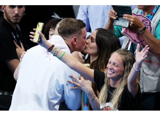 Get a glimpse into the fast-moving love story of Adam Peaty and Holly Ramsay as they announce their engagement.