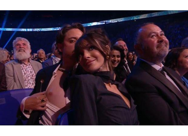 Michelle Keegan was embarrassed when her co-star accidentally exposed himself on live television at the NTAs.