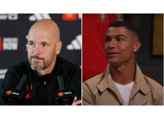 Ajax coach responds to Ronaldo's comments about Man Utd's playing style.