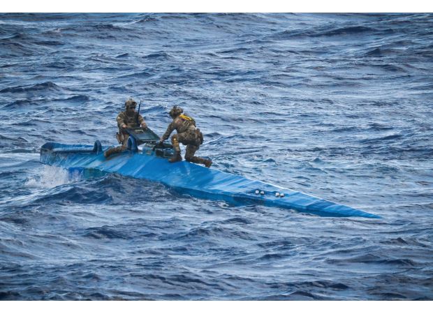 UK navy captures drug smuggling submarine with £160 million worth of cocaine on board.