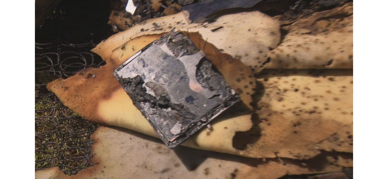 A family's home is destroyed by a fire caused by an iPad charging.