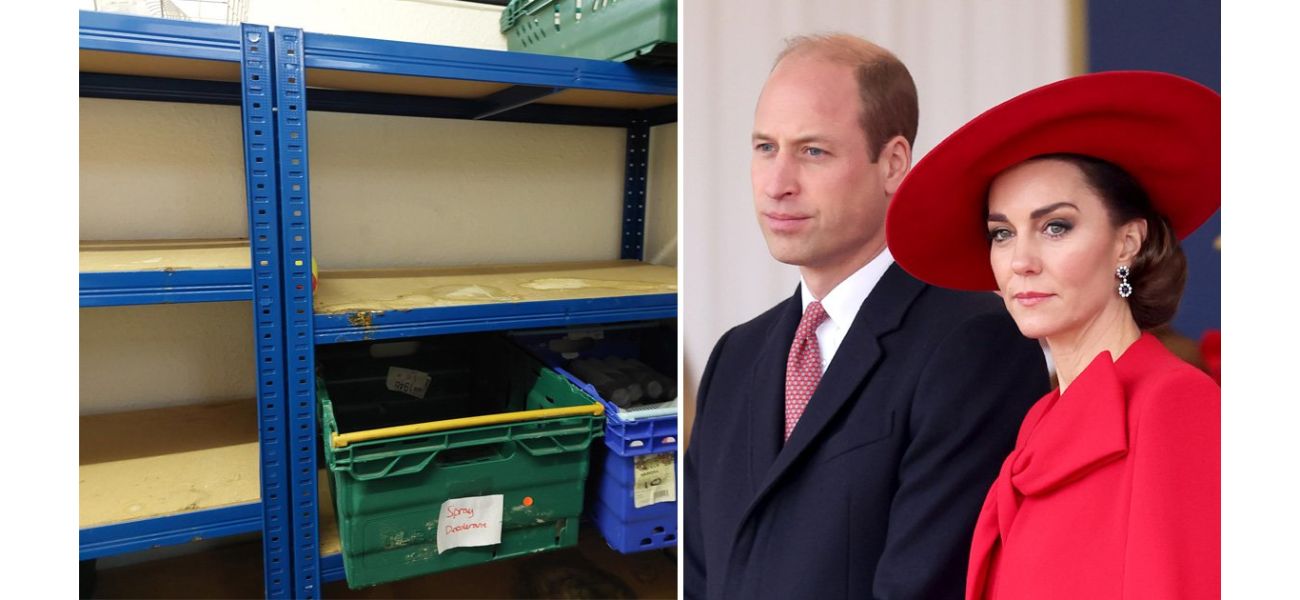 The royal couple William and Kate do their part in helping the community by replenishing a food bank that was robbed.