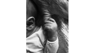 Sophie Delezio welcomes her new baby boy, Frankie, into the world.