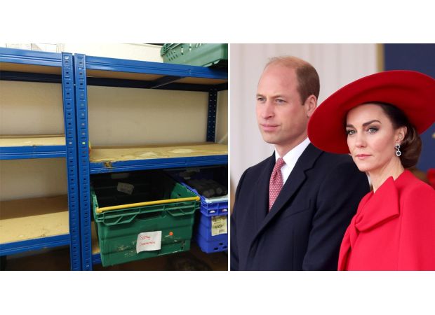 The royal couple William and Kate do their part in helping the community by replenishing a food bank that was robbed.