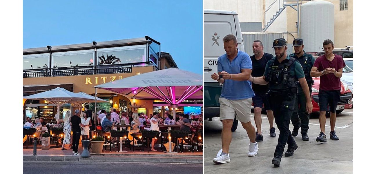 Vacationers from the UK detained for causing chaos and causing damage worth £5000 at a bar in Majorca.