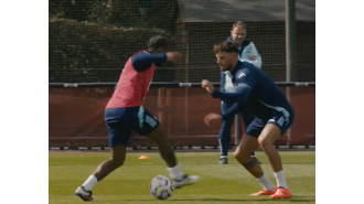 Sterling dominates Arsenal teammate in practice before big rivalry game.