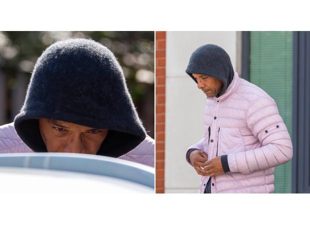 Jay Blades exits court after being accused of exerting coercive control.