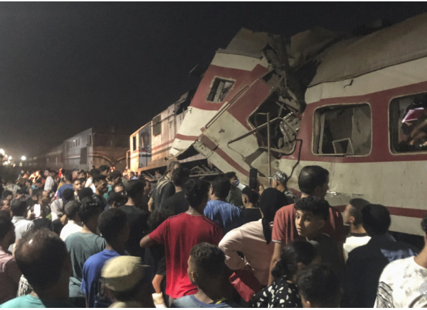 Fatal train crash in Egypt kills three, including kids.