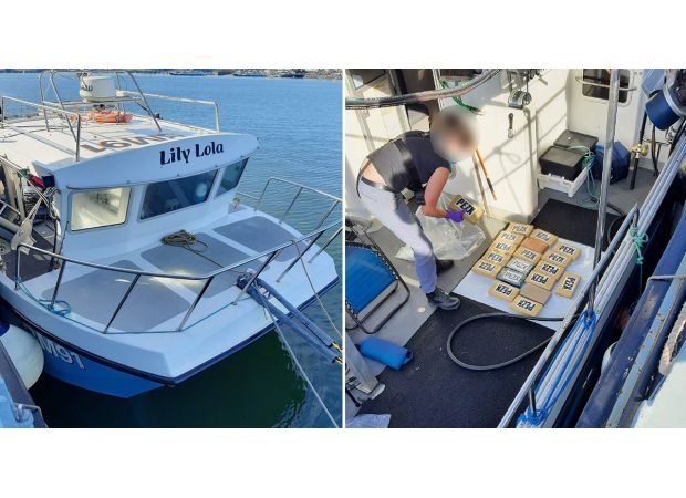 £100 million worth of cocaine seized from fishing boat near Cornwall.