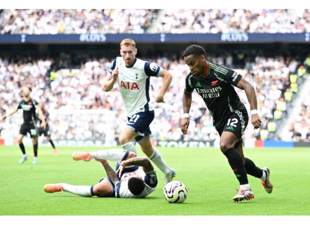 Jurrien Timber was not ejected from game after Tottenham and Arsenal players fight in derby match.