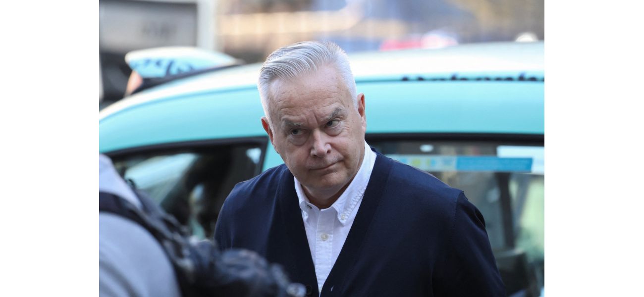 Huw Edwards arrived at court for his sentencing, with a suitcase in tow.