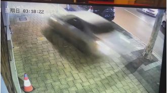 Cab crashes into restaurant just after rider attacks driver.