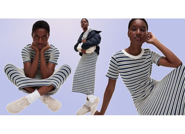 M&S customers love this midi dress for its flattering fit and versatility as a transitional item.