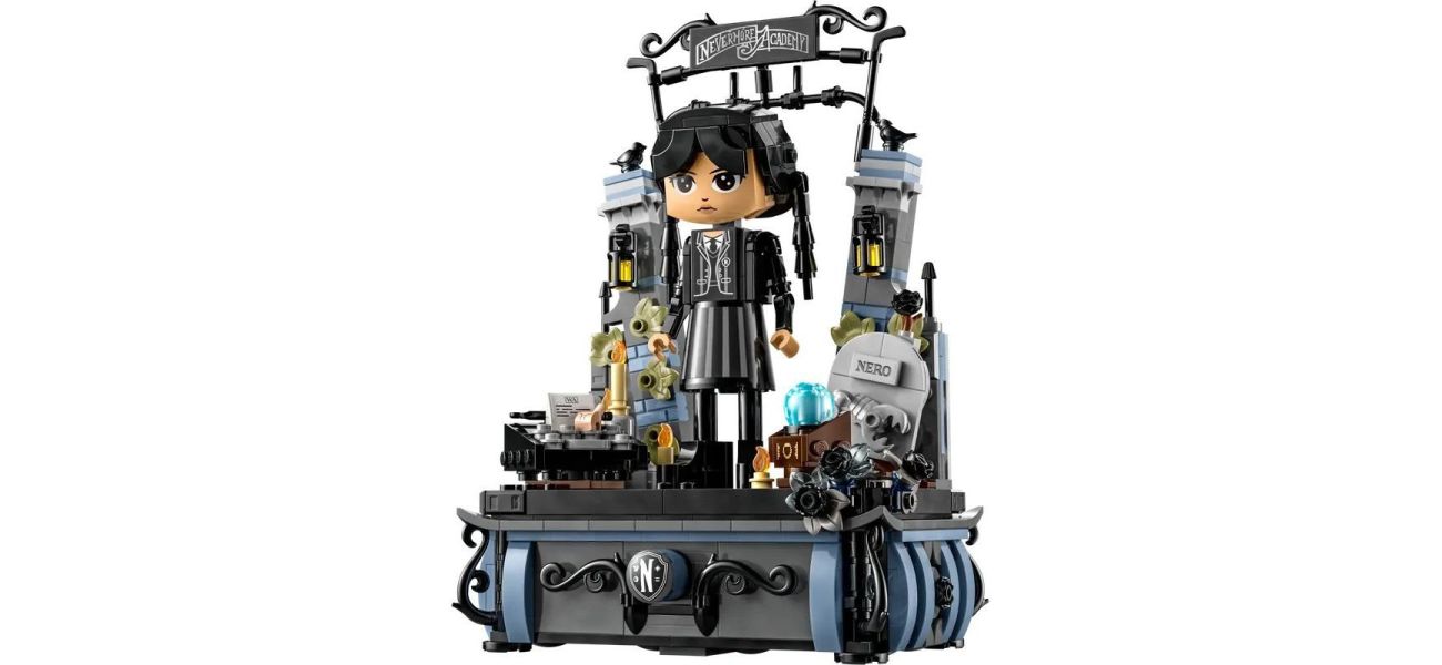 New Lego sets for Wednesday Addams feature a Jenna Ortega figurine.