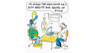 Guy Venables draws a daily cartoon for the Metro newspaper.