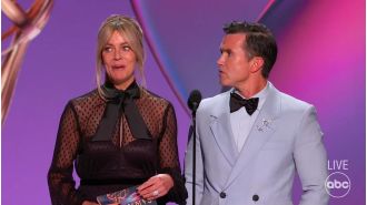 Meryl Streep is taken aback by a surprising comment at the Emmys.