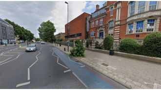 A 16-year-old girl was struck by a Metropolitan Police car near a school in east London.