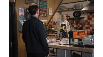 Roy is in peril from villainous Joel in TV's Coronation Street as he seeks retribution.