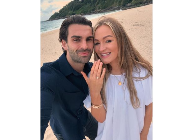 Laura Woods is engaged to Adam Collard and shows off beautiful ring.