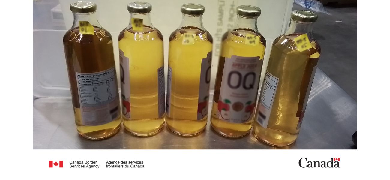 $400 million worth of meth found in juice bottles being smuggled, according to AFP.
