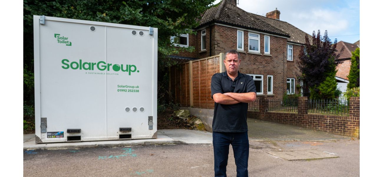 A man can't sell his house because a bus driver's toilet was built next to it.