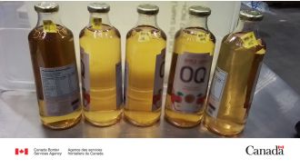 $400 million worth of meth found in juice bottles being smuggled, according to AFP.
