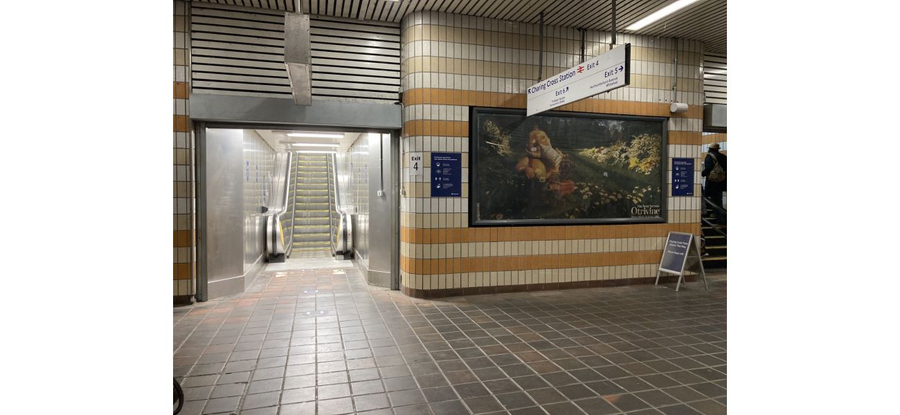 40 years later, a man discovers a billboard he designed in Charing Cross.
