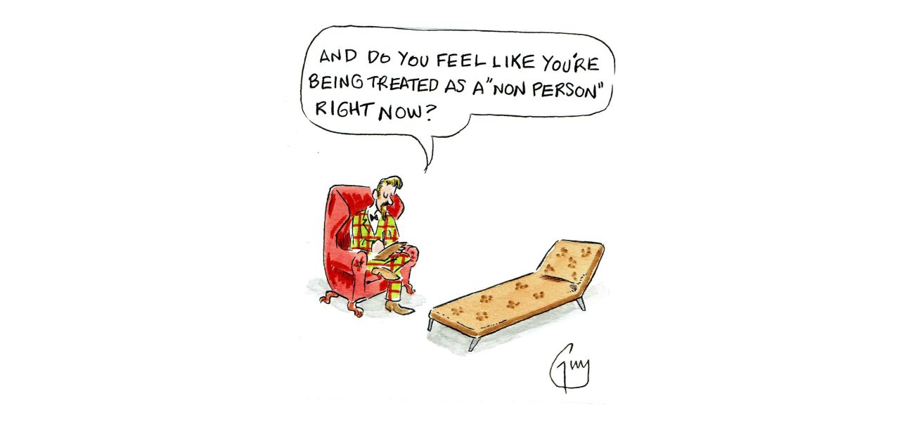 Guy Venables creates a daily cartoon for the Metro newspaper.