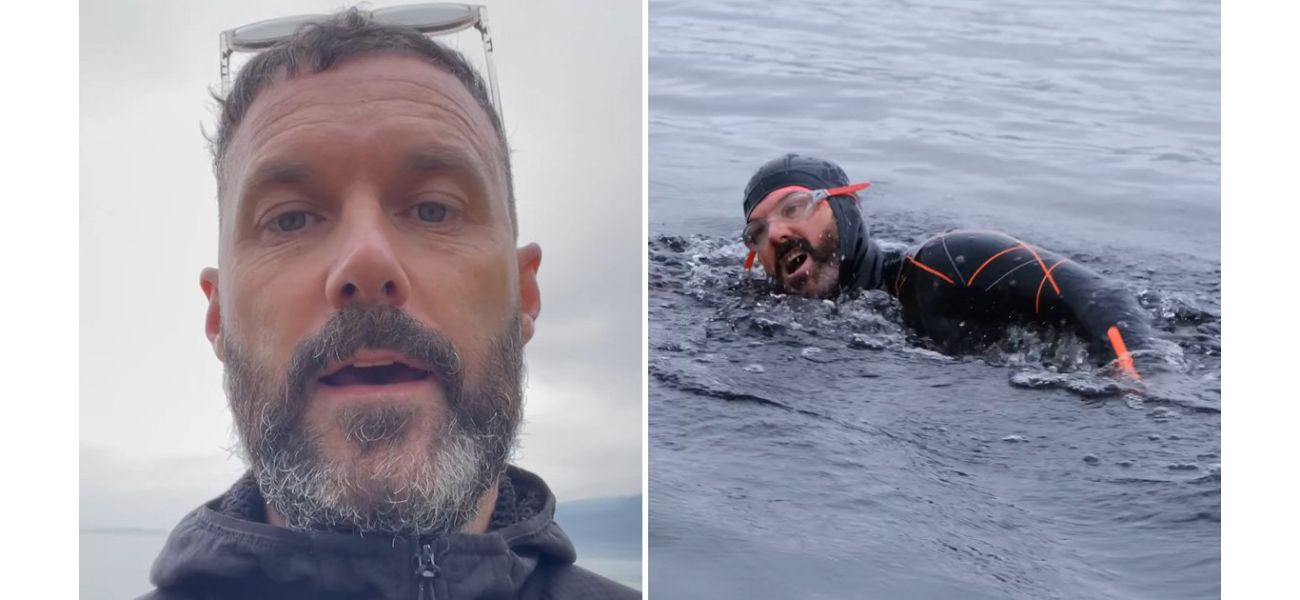 A man had a close encounter with the Loch Ness monster while swimming.