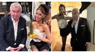 Actress Kate Beckinsale and TV host Eamonn Holmes take bold photos during a night out.