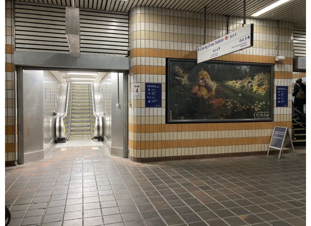 40 years later, a man discovers a billboard he designed in Charing Cross.