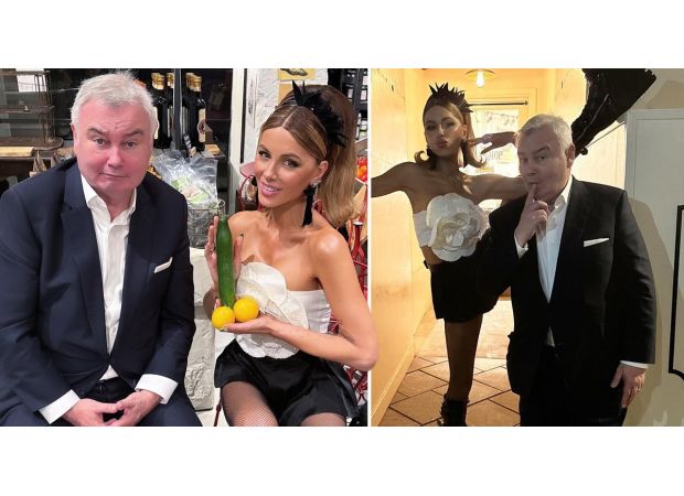 Actress Kate Beckinsale and TV host Eamonn Holmes take bold photos during a night out.