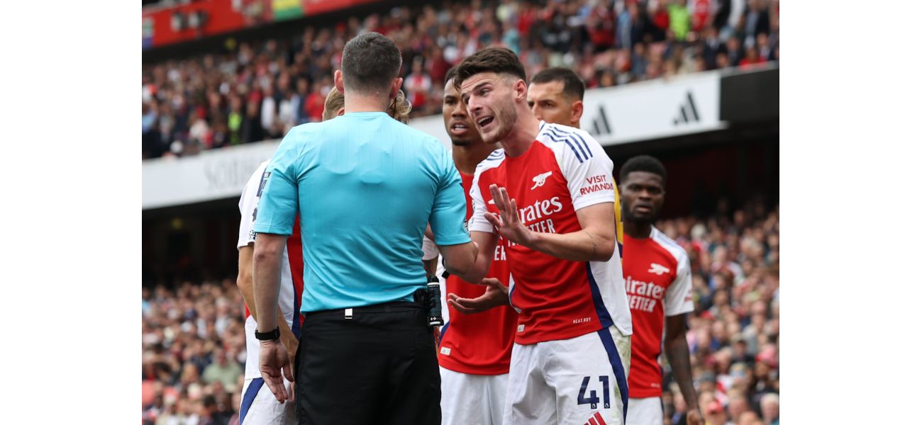 Webb concedes error in decision leading to Rice's red card in Arsenal vs Brighton game.