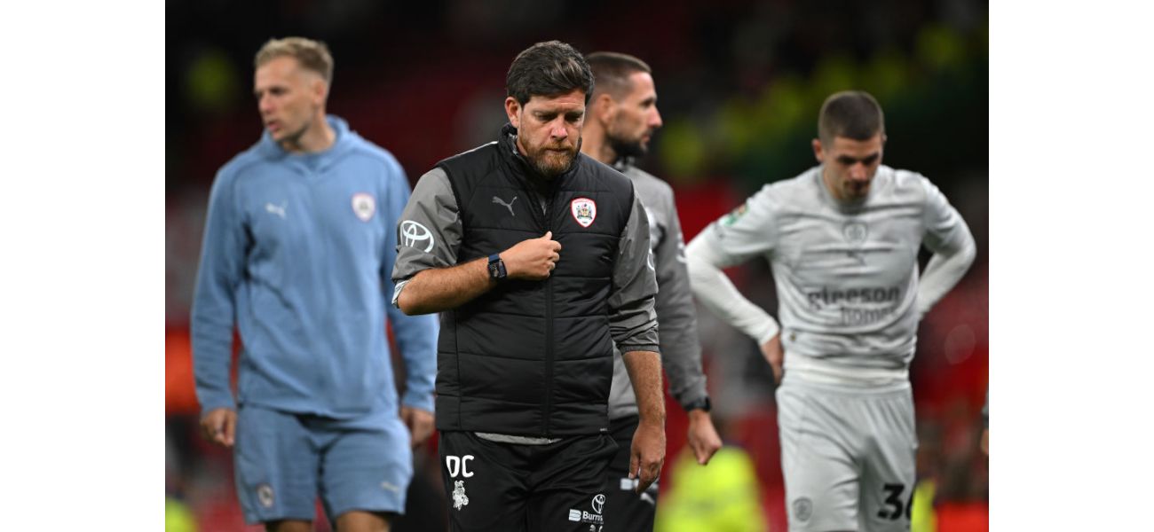 Barnsley manager unhappy with team's performance in loss to Manchester United.