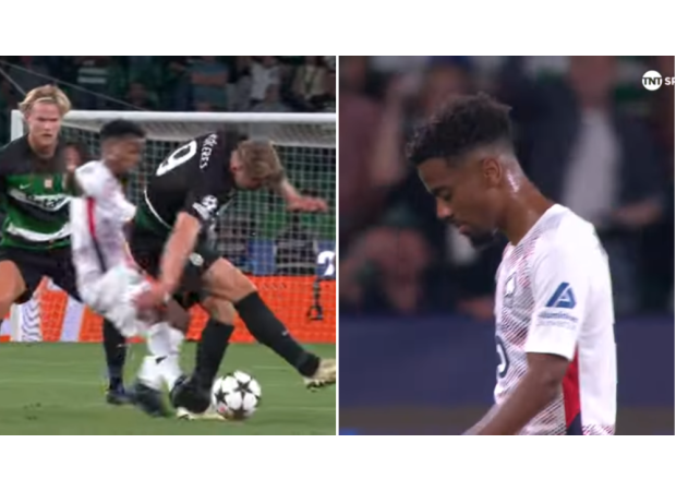 Lille coach angry about Angel Gomes' ejection in Champions League defeat to England.