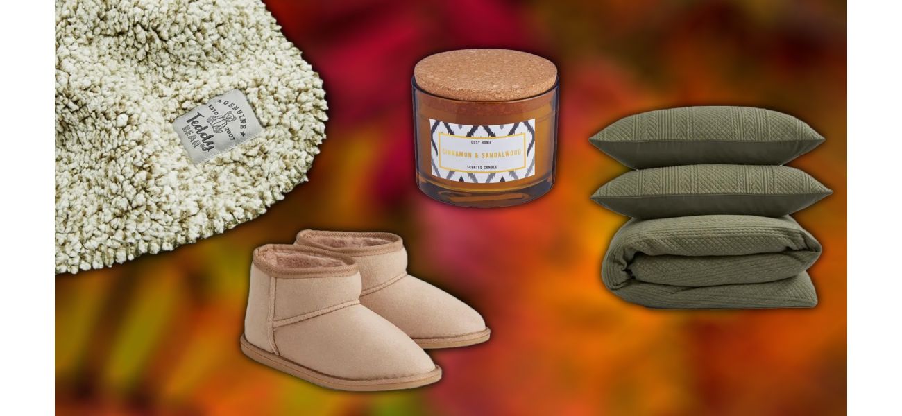 Shop for warm autumn essentials at Dunelm, including heated blankets and foot warmers.