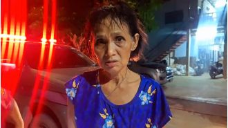 A woman was saved after a 4-meter python coiled around her for hours.