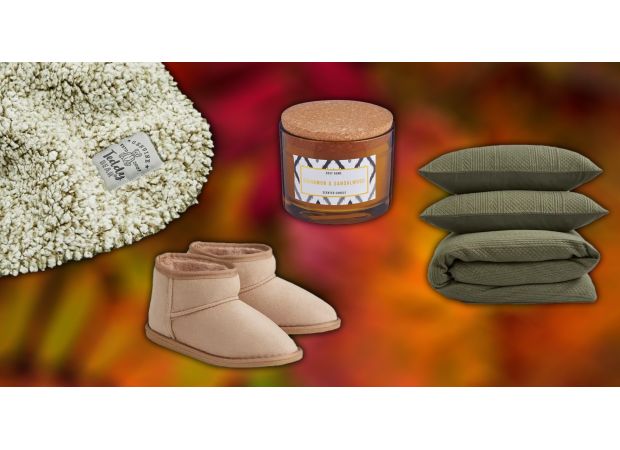 Shop for warm autumn essentials at Dunelm, including heated blankets and foot warmers.