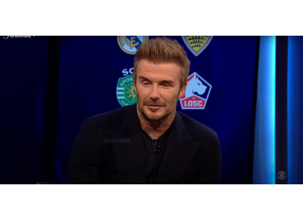 David Beckham says it's painful that his former team, Manchester United, is not playing in the Champions League.