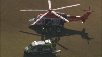 A person gets stuck overnight when their car falls off a cliff in Melbourne's east.