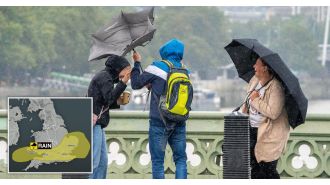 Storm alerts for UK - locations to be affected.